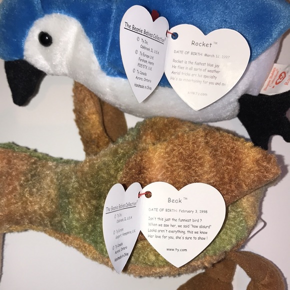 Set of 5 Ty Beanie Baby birds - Picture 3 of 10